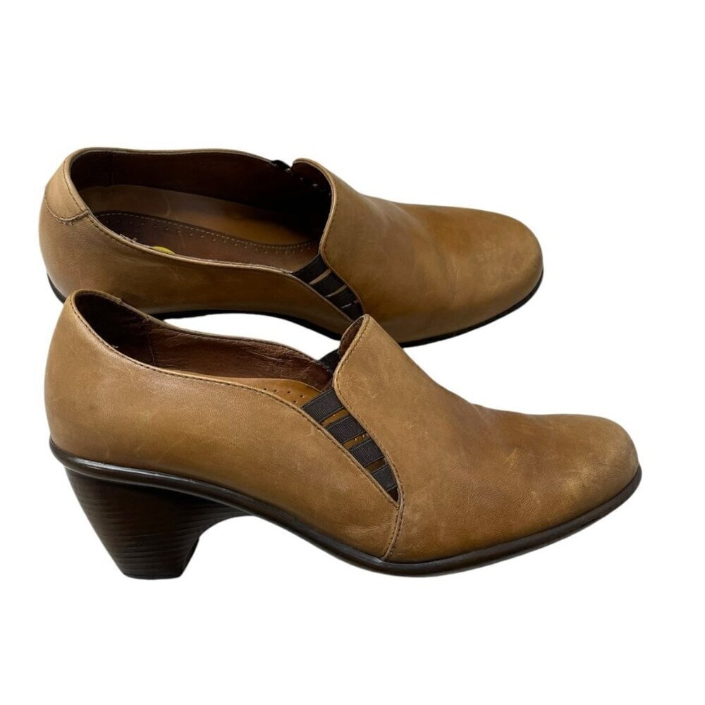 Dansko Shortie Slip On Heels Womens Size Euro 38 US Size 7 Brown Shoes
